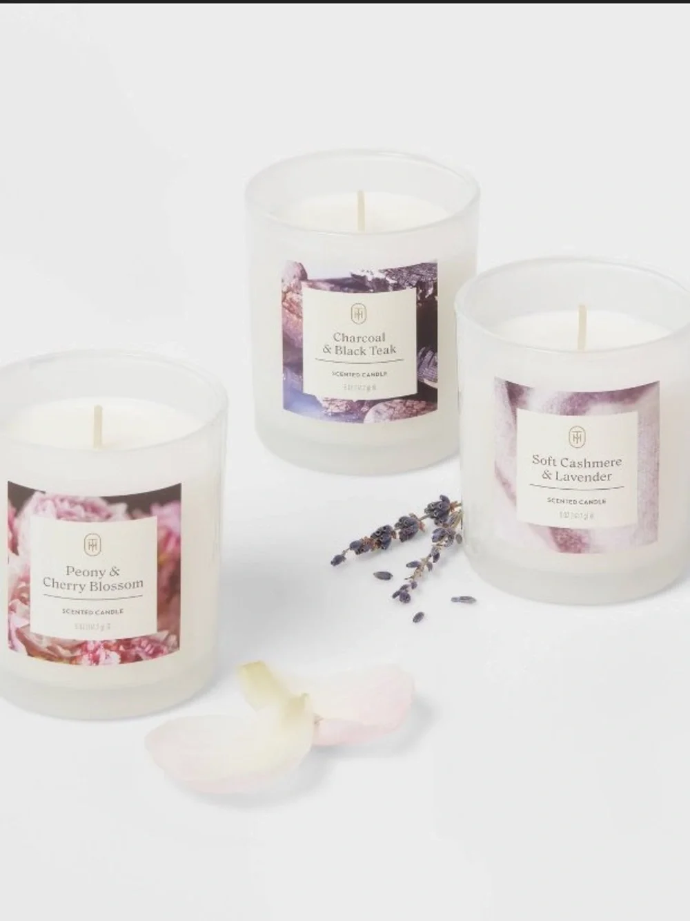 Threshold set of 3 Luxury Scented Candle Trio - Soft White Gift Set
